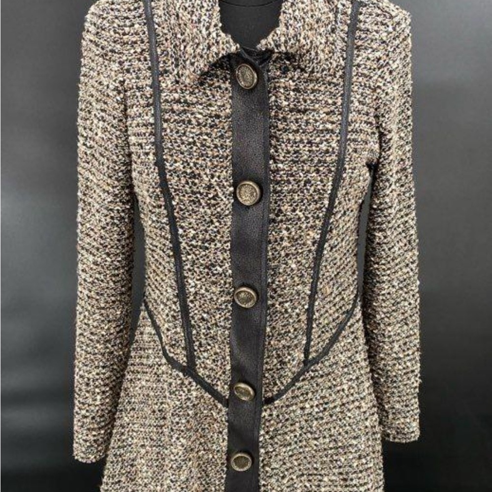 BALI Tweed Button-Up Coat Small